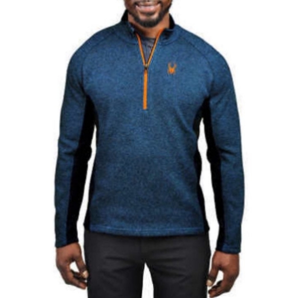 Spyder Outbound Spider Blue Half-Zip Pullover Sweatshirt Jacket Medium